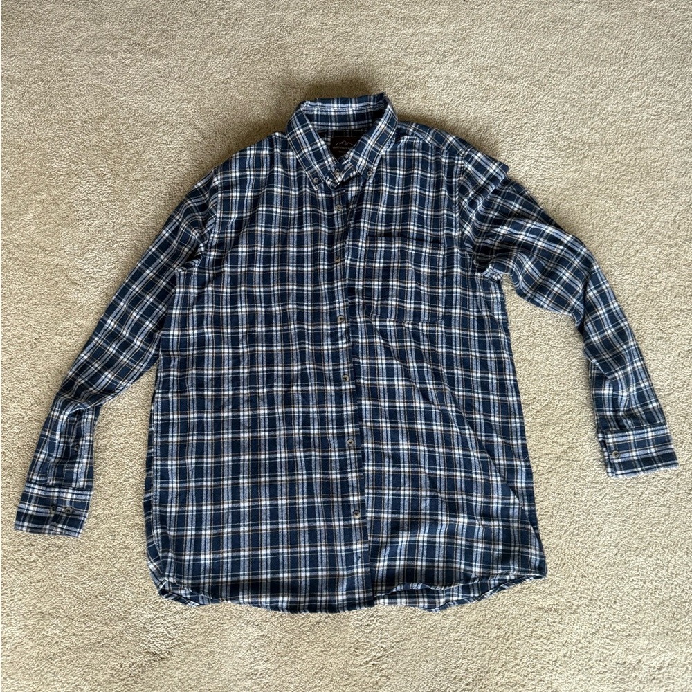 Men's Blue Plaid Shirt